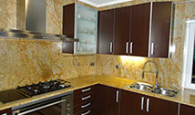 Acabamentos de cozinha em mármore